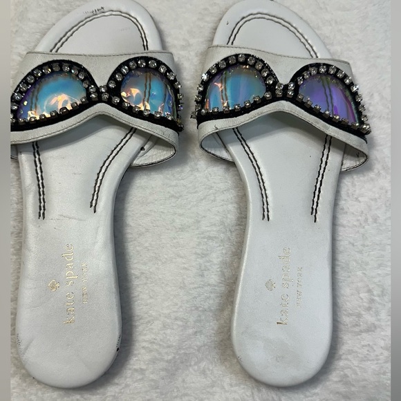 Kate Spade White Embellished Sandals - Picture 7 of 14
